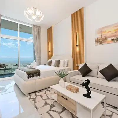 Luxury studio Near Miracle Garden with Gym & Pool