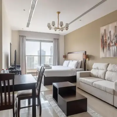 Elite Downtown Studio with Balcony & Pool