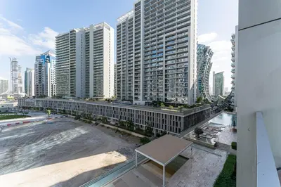 a view of a building in a city with tall buildings at HAVN- 3 bedroom in DAMAC Majestine, Business Bay in Dubai