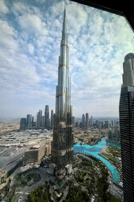 a view of the burj khalifa tallest building in the world at Luxurious Apartment in Downtown near Burj Khalifa in Dubai