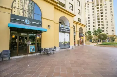 an empty street in front of a building at Murjan 2702 in Dubai