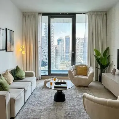 Stylish 2 Bed with full marina view on high floor