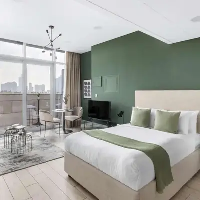 Silkhaus Studio Burj Daman with Burj Khalifa View