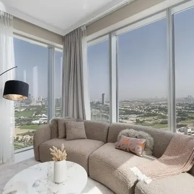 Balcony with City View 2 Bedroom - JLT Dubai Close to Metro & Marina by Heaven Crest Vacation Homes