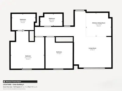 a floor plan of a house at Vacationer l Contemporary 2 Bedroom l Pool, Gym, Private Beach Access in Dubai