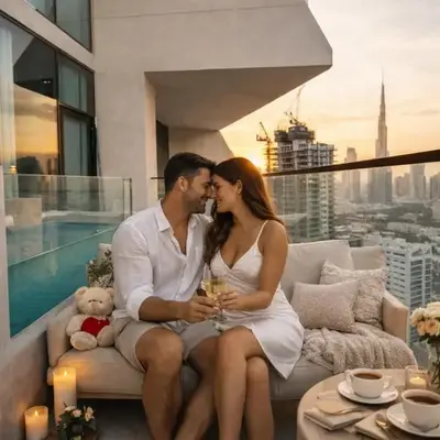 Luxury Apartment in JVC with Private Balcony Pool