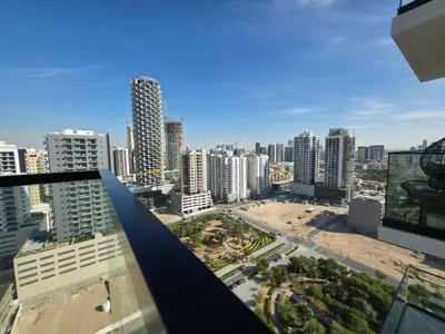 a view of a city with tall buildings at Luxury Skyline View Apartment - Binghatti Tulip 1401 in Dubai