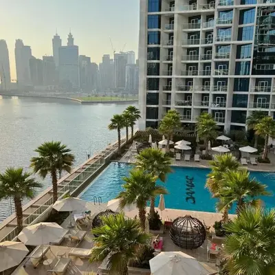 Exquisite Studio - Damac Prive with balcony & canal view