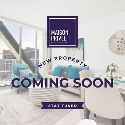 a rendering of a living room with aitating room at Maison Privee - Urban Living with Dubai Marina Skyline Views in Dubai