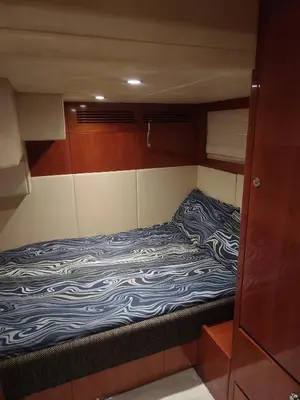 a bed in a cabin of a boat at Luxury yacht Stay Dubai in Dubai