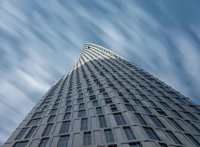 a tall building with a sky in the background at Artistic Studio in Cayan Tower with Marina Views in Dubai