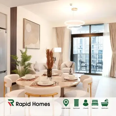 1BR Burj View Apartment In Dubai Creek Harbour