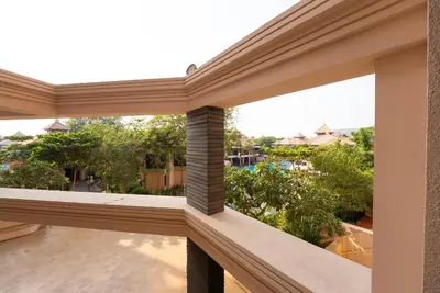 a view from the balcony of a house at One bedroom appartment Palm Jumeirah in Dubai