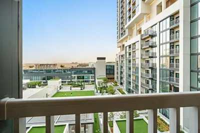 a view from the balcony of a apartment building at FIRST CLASS 2BR Classy Getaway Near Downtown in Dubai