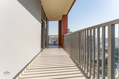 a balcony with a view of the city at Executive 1BR at Hadley Heights, JVC Dubai with balcony City Views in Dubai