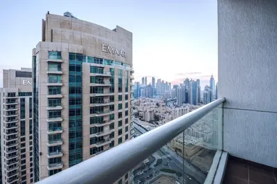 a view of the city from the top of a building at Near Burj Khalifa, DownTown - Burj Al Nujoom in Dubai