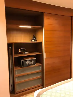 a closet with a door with a radio in it at Address Dubai Mall Fashion Avenue 1 bedroom 23 floor in Dubai