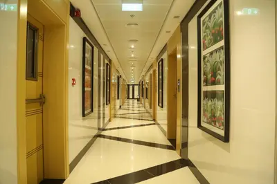 a hallway of a building with at Tulip Al Barsha Hotel Apartment in Dubai