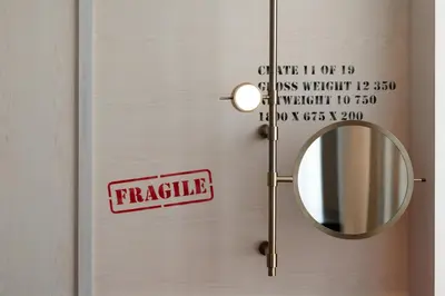 a door with a mirror and a panic sign on it at Hotel Indigo Dubai Downtown by IHG in Dubai