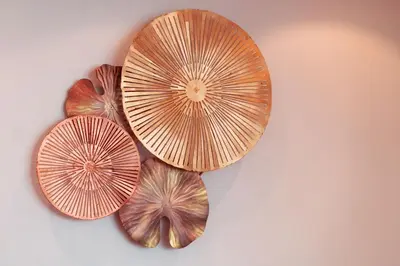 a group of four dried mushrooms on a wall at Elite Royal Apartment - Full Burj Khalifa & Fountain View - Royal in Dubai