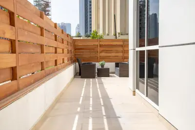 a view from the balcony of a building at Frank Porter - Mon Reve in Dubai