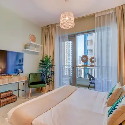 Durrani Homes - Luxurious Studio near Dubai Mall with pool view