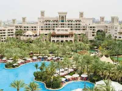 an aerial view of the resort at Jumeirah Al Qasr Dubai in Dubai