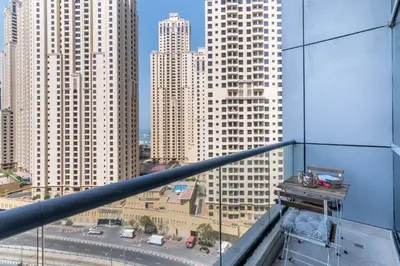 a view of a city with tall buildings at The Smart Concierge - Bay Central in Dubai