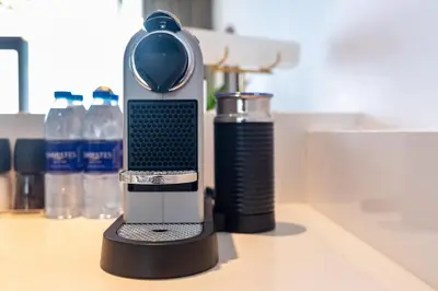 a hair dryer sitting on top of a counter at GuestReady - The Best Bluewaters View in Dubai
