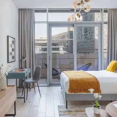 Silkhaus modern furnished studio in DIFC center with balcony