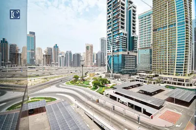 a view of a city with many tall buildings at Luxury Escapes - Budget Studio - New Dubai Gate 2 JLT in Dubai