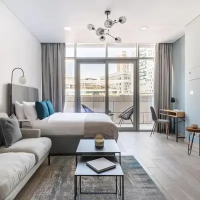 Silkhaus elegant studio in the central DIFC with balcony and city views