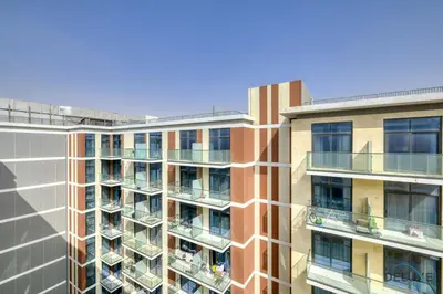 an image of an apartment building with balconies at Superb Studio at Damac Celestia A Dubai South By Deluxe Holiday Homes in Dubai