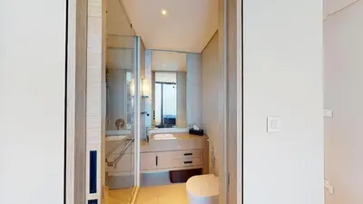a bathroom with a sink and a mirror at Address JBR Sea View, Jumeirah Beach Residence, Dubai Marina - Mint Stay in Dubai