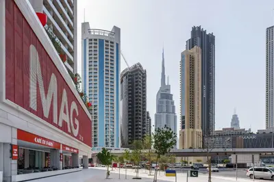 a view of a city with tall buildings at GuestReady - Charming Loft 7mins from Burj Khalifa in Dubai