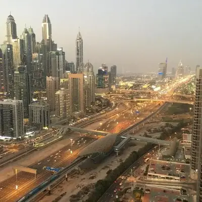 180° Sheik Zayed Road balcony views 2BR in JLT