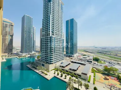 an aerial view of a city with tall buildings at LV13 - Elegant Studio in Lake View Tower in Dubai