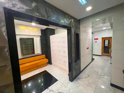 a bathroom with a sink and a mirror at Exquisite, luxe 1BD Apartment, Unparalleled Sea Views, Prime Dubai Marina Location & Full Kitchen by 