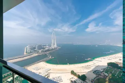 a view of the city from the observation deck of a building at Lux BnB I The Address JBR I Ocean View in Dubai
