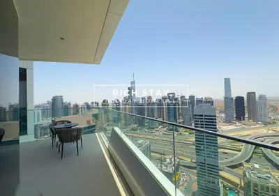 a view of a city from the top of a building at Stunning 1BR in Stella Maris, City View, Marina in Dubai
