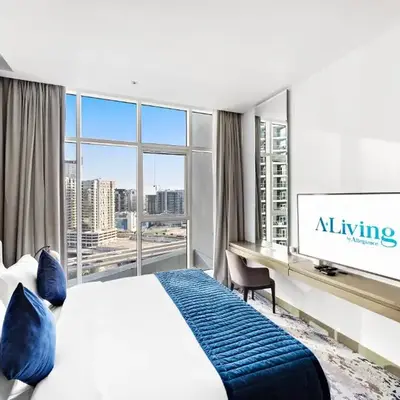 ALiving Modern Studio I Canal View I DAMAC Maison Prive A- 1102