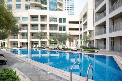 an image of a swimming pool in a building at Frank Porter - Burj Views Tower A in Dubai